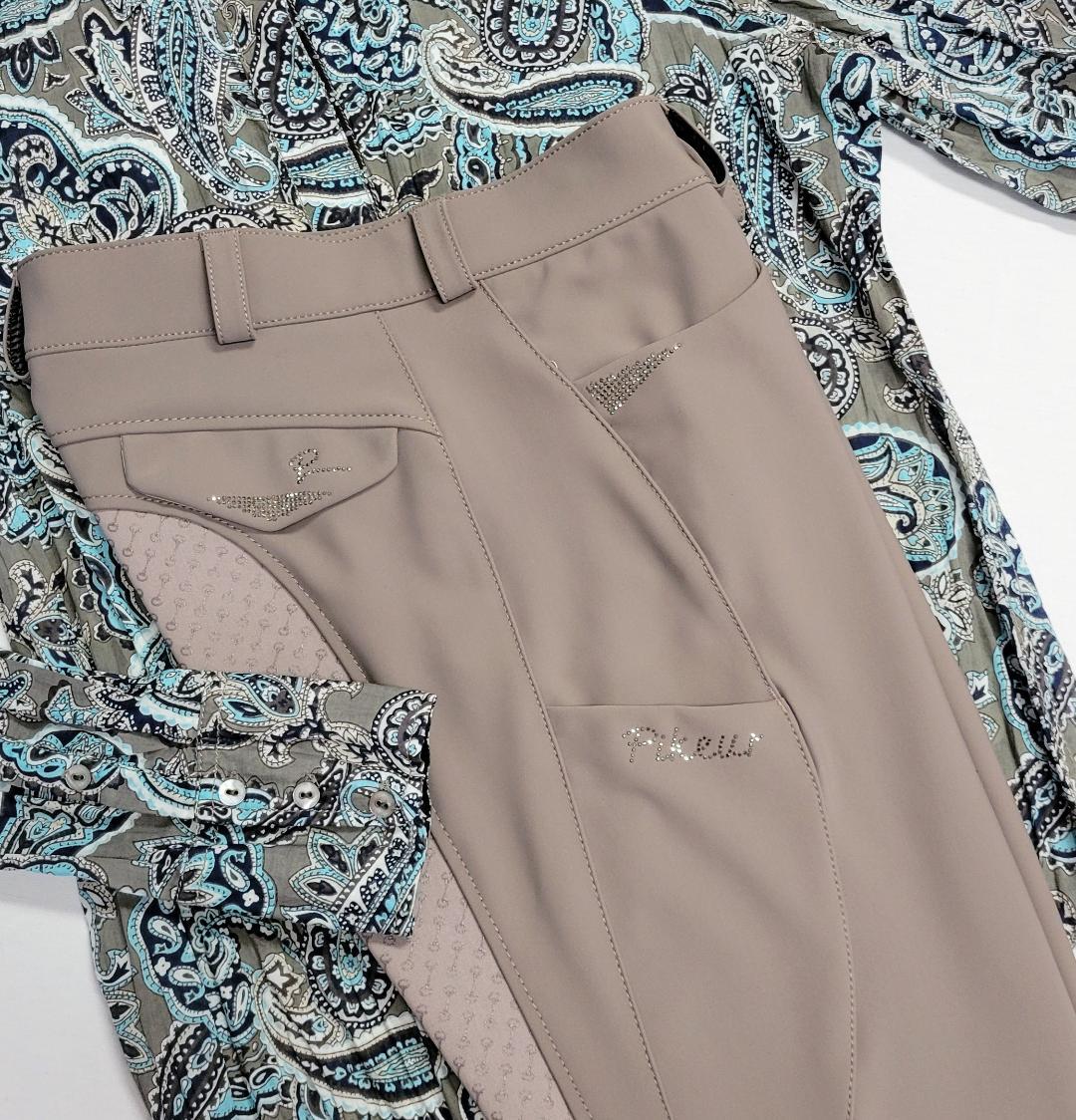 **SALE** Pikeur Laure Taupe & Lt Gray Grip