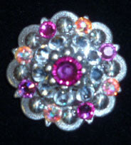 Judi Mench Crystal Pink Stock Pin